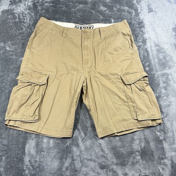 Old Navy Cargo Shorts Men’s 36‎ Brown Flat Front Pockets Hiking Outdoor Camping - Picture 1 of 9